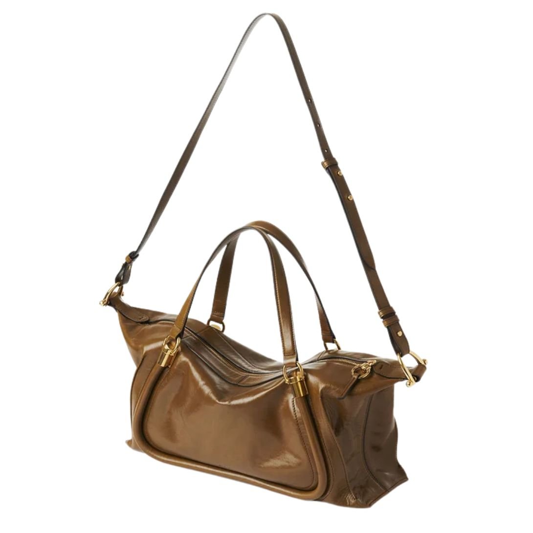 CHLOÉ WOMEN'S PARATY 24 BAG BRONZE BROWN