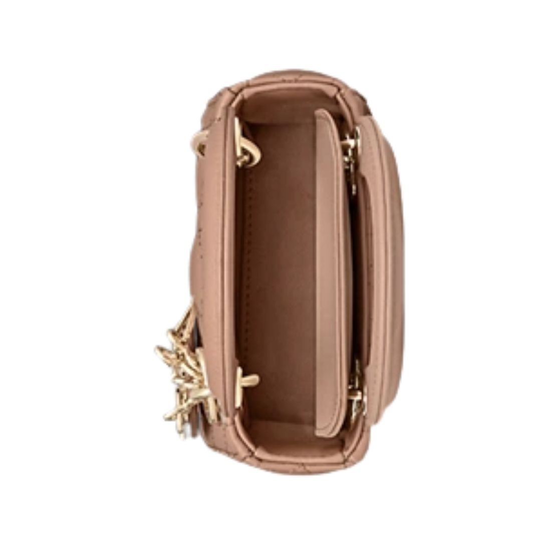 DIOR MICRO BAG CANNAGE LAMBSKIN WOMEN ROSE