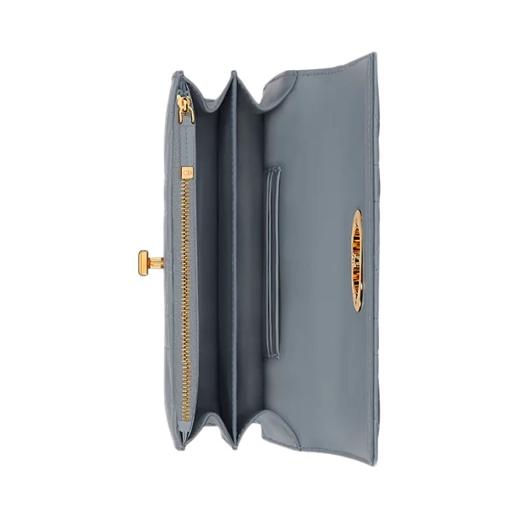 DIOR MISS CARO MINI BAG MACROCANNAGE LAMBSKIN WOMEN CLOUD BLUE