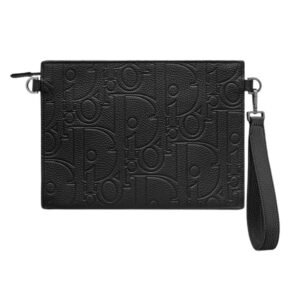 MEN DIOR A5 POUCH BLACK DIOR GRAVITY LEATHER