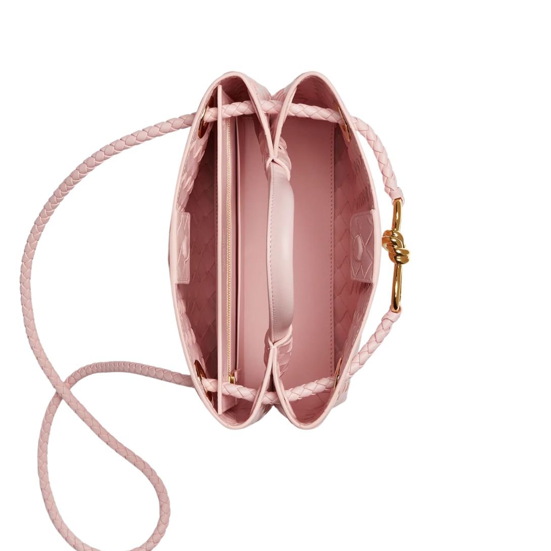 WOMAN BOTTEGA VENETA SMALL ANDIAMO SHOULDER BAG ROSE