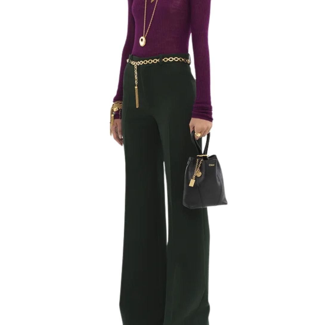 CHLOÉ WOMEN'S SPIN SMALL LEATHER TOTE CLAY BLACK