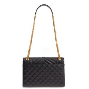 SAINT LAURENT WOMEN’S MEDIUM CASSANDRA QUILTED LEATHER ENVELOPE BAG NERO