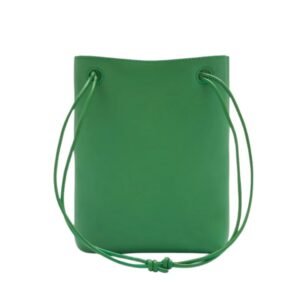 LOEWE WOMEN’S PEBBLE SOFT LEATHER POUCH TROPICAL GREEN