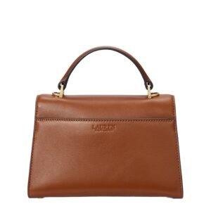 WOMENS RALPH LAUREN LEATHER SMALL FARRAH SATCHEL TAN