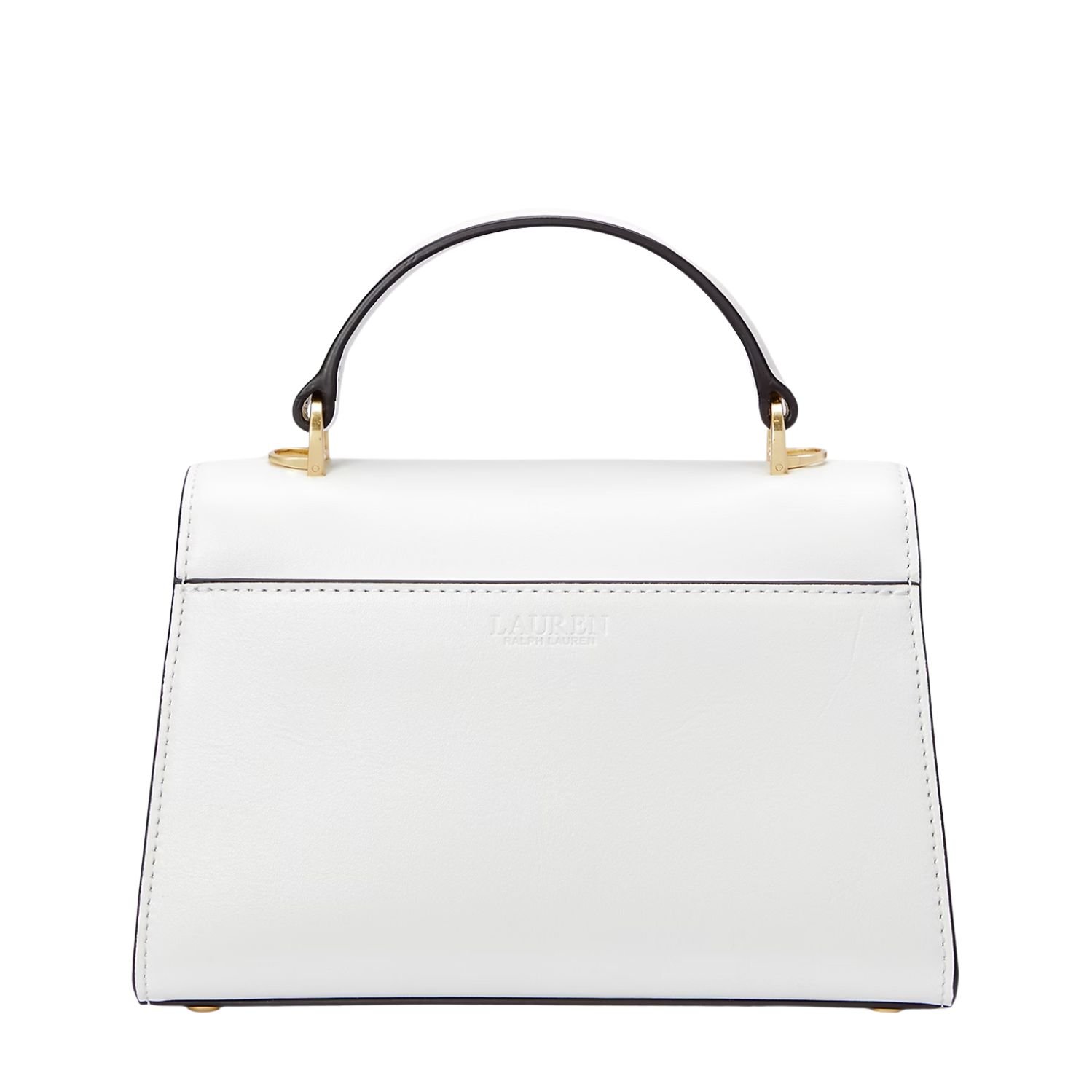 WOMENS RALPH LAUREN LEATHER SMALL FARRAH SATCHEL WHITE