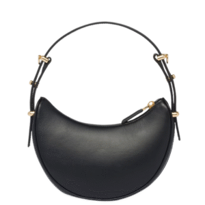 PRADA WOMEN’S ARQUÉ LEATHER MINI SHOULDER BAG BLACK