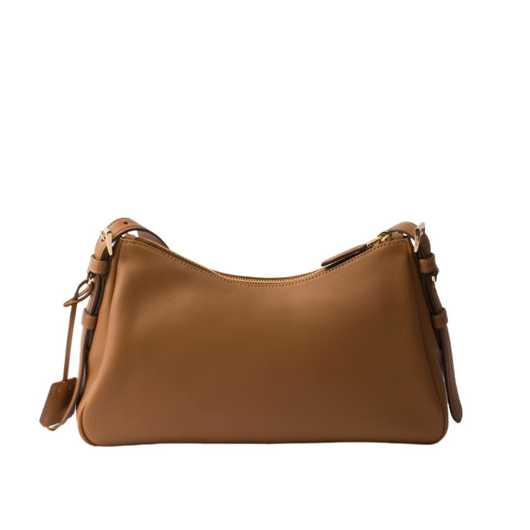 PRADA WOMEN'S AIMÉE MEDIUM SHOULDER BAG CARAMEL
