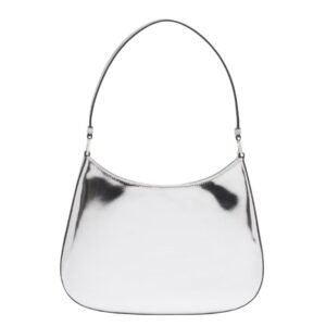 PRADA CLEO LEATHER SHOULDER BAG WOMEN SILVER