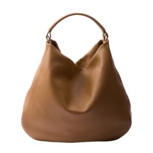 PRADA LARGE LEATHER SHOULDER BAG WOMEN CARAMEL