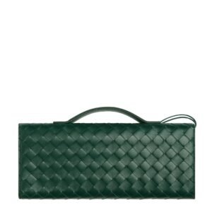 BOTTEGA VENETA WOMENS ANDIAMO CLUTCH EMERALD GREEN