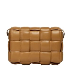 BOTTEGA VENETA PADDED CASSETTE BAG IN CARAMEL