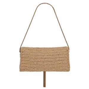 SAINT LAURENT KATE 99 TASSEL SHOULDER BAG WOMEN IN RAFFIA