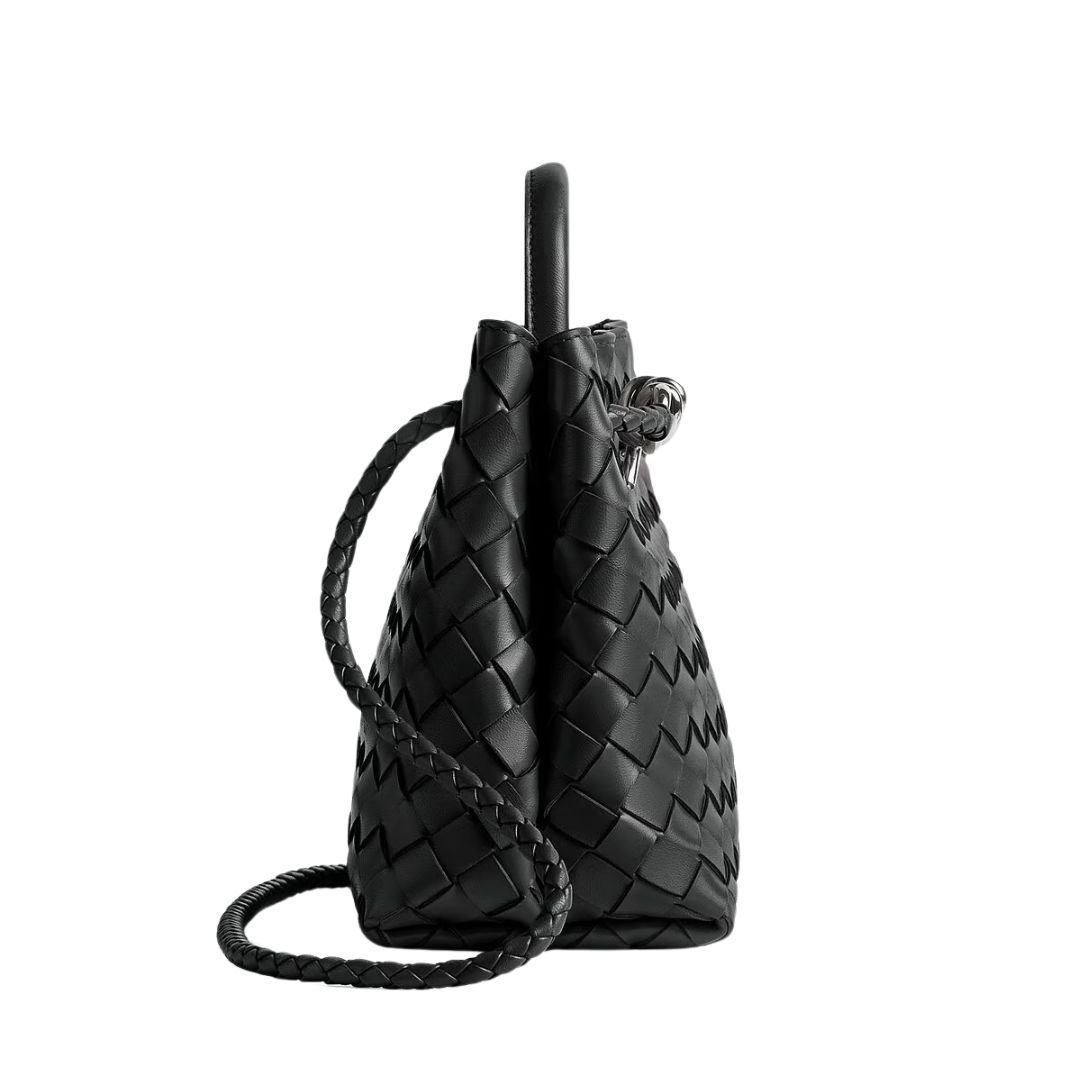 WOMAN BOTTEGA VENETA SMALL ANDIAMO SHOULDER BAG BLACK
