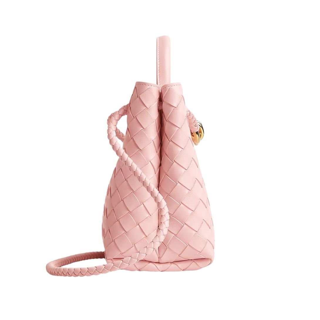 WOMAN BOTTEGA VENETA SMALL ANDIAMO SHOULDER BAG ROSE