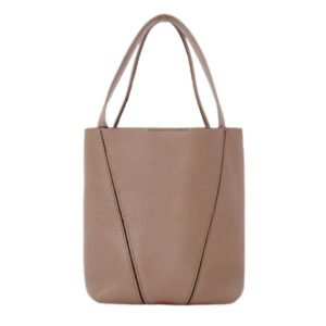 CHLOÉ WOMEN’S SPIN SMALL LEATHER TOTE CLAY WOODROSE