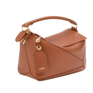 WOMEN’S LOEWE PUZZLE ELEVATED SMALL TOP-HANDLE BAG IN LEATHER