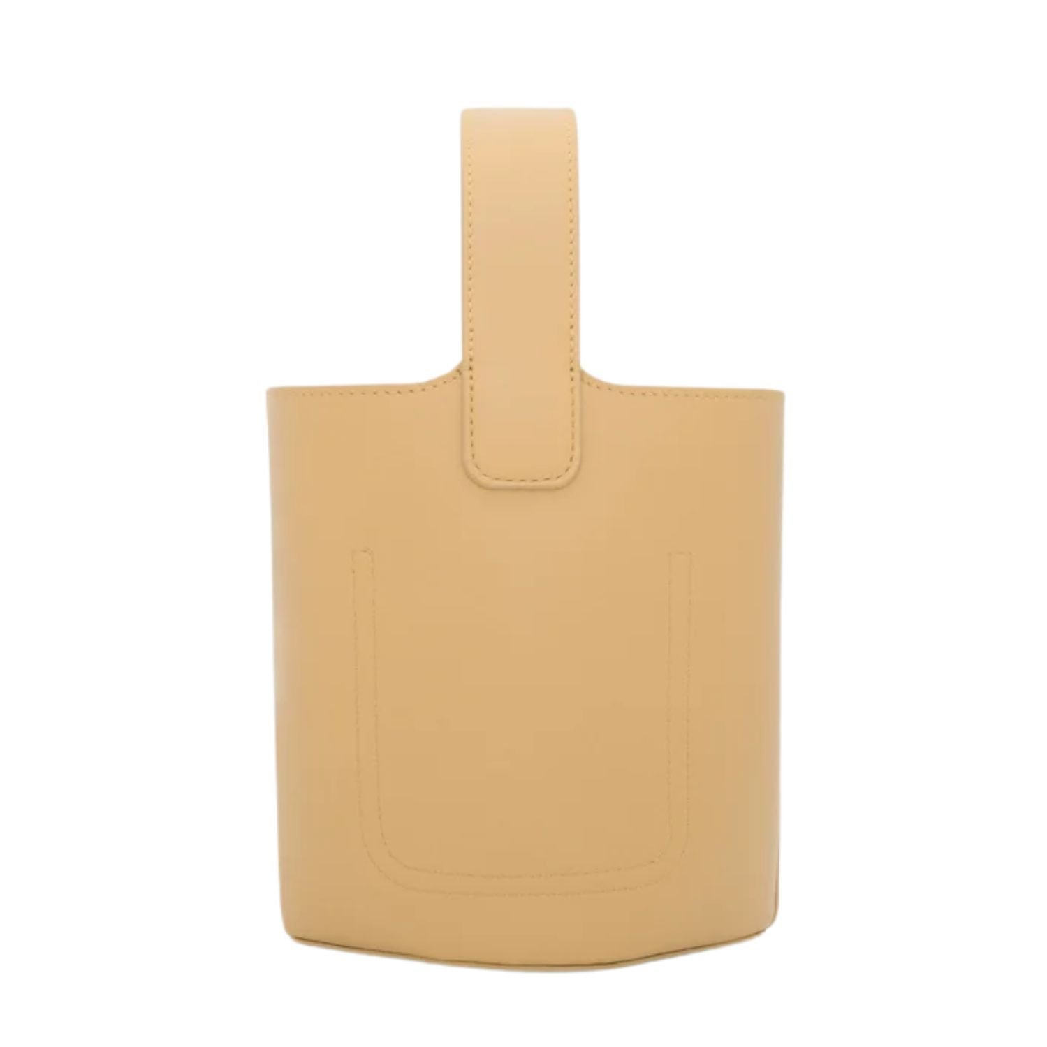 LOEWE PEBBLE MINI LEATHER TOTE DARK BUTTER