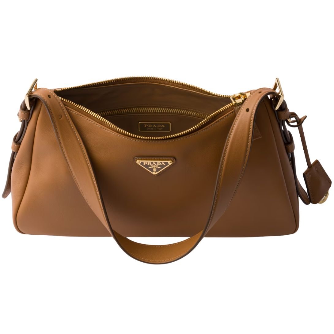 PRADA WOMEN'S AIMÉE MEDIUM SHOULDER BAG CARAMEL
