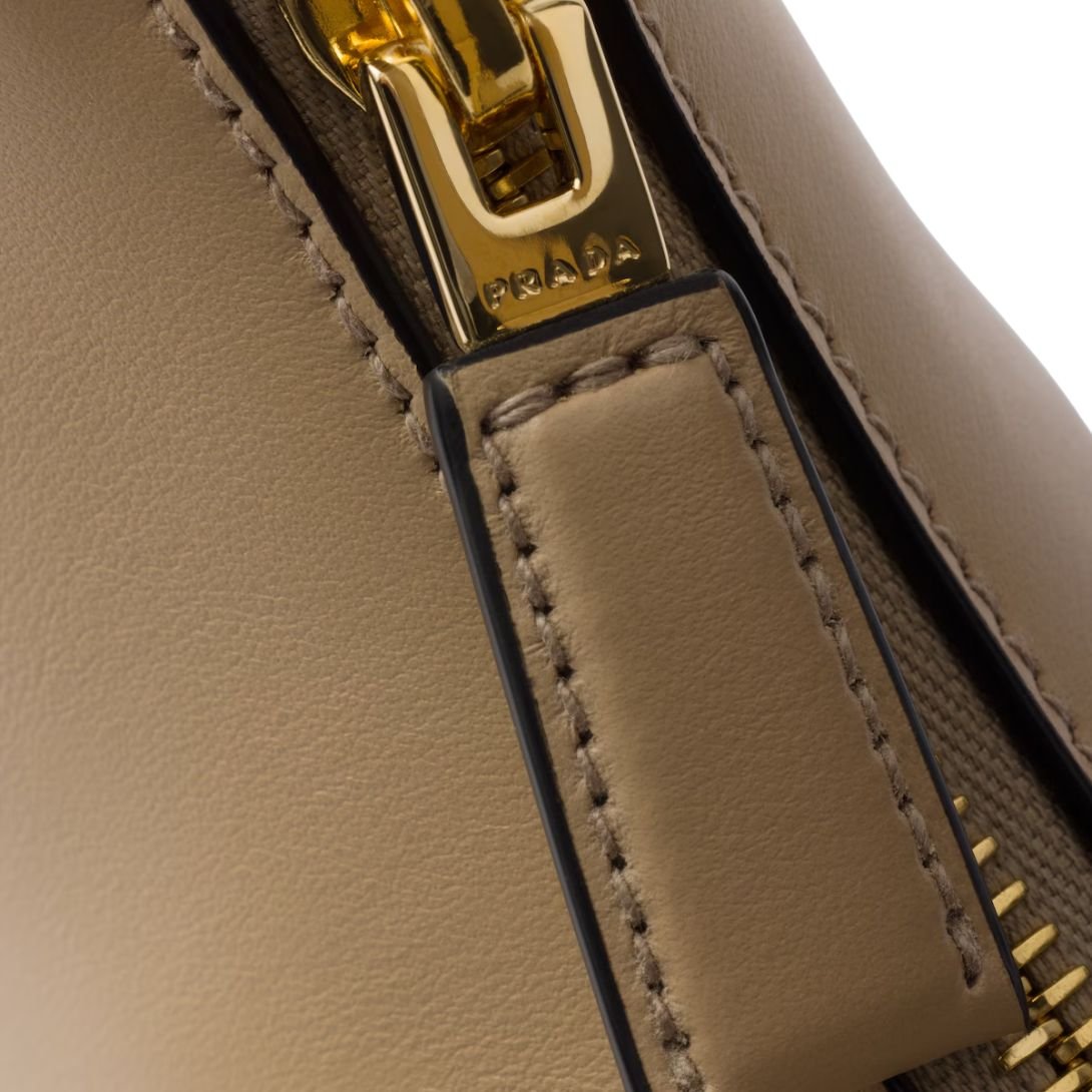 PRADA WOMEN'S ARQUÉ LEATHER SHOULDER BAG SAND