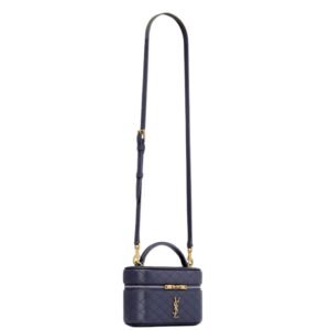 SAINT LAURENT GABY VANITY BAG IN BLEU ABYSSE LAMBSKIN