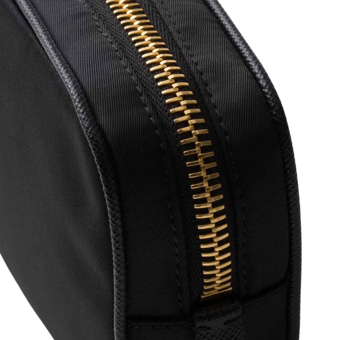 PRADA WOMENS RE-EDITION 1978 RE-NYLON AND SAFFIANO LEATHER POUCH