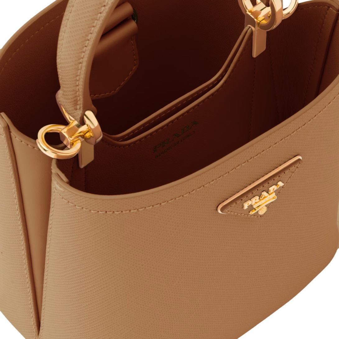 PRADA SMALL PANIER BAG WOMEN CARAMEL