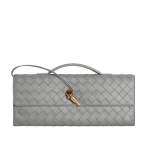 WOMEN BOTTEGA VENETA ANDIAMO CLUTCH STERLING