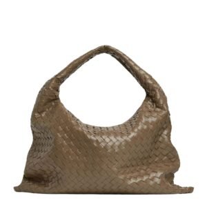 BOTTEGA VENETA WOMENS SUEDE LARGE HOP SHOULDER BAG PINECONE