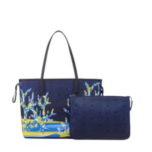 MCM LIZ SHOPPER IN CUBIC CORAL VISETOS BLUE