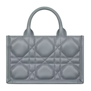 WOMEN MINI DIOR BOOK TOTE MACROCANNAGE CALFSKIN CLOUD BLUE