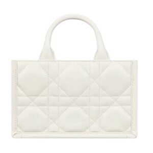 WOMEN MINI DIOR BOOK TOTE MACROCANNAGE CALFSKIN LATTE