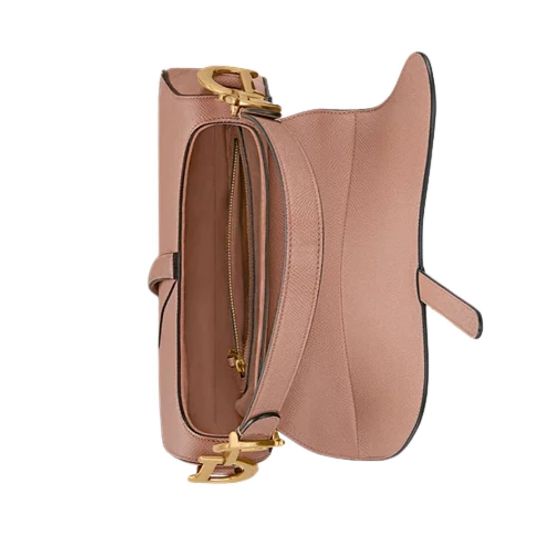 WOMEN DIOR LOGO SADDLE BAG BLUSH