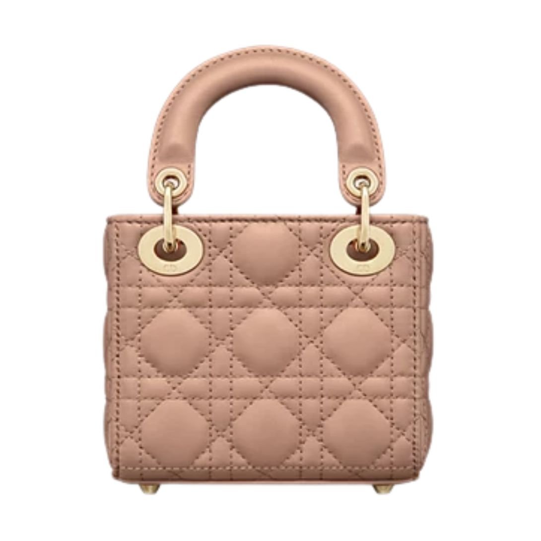DIOR MICRO BAG CANNAGE LAMBSKIN WOMEN ROSE