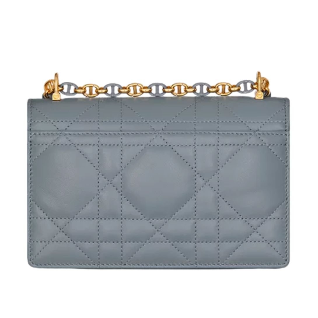 DIOR MISS CARO MINI BAG MACROCANNAGE LAMBSKIN WOMEN CLOUD BLUE