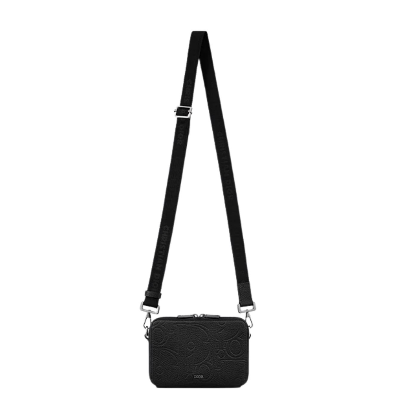 DIOR ZIPPED POUCH WITH STRAP BLACK DIOR GRAVITY LEATHER MEN