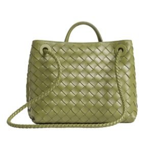 WOMAN BOTTEGA VENETA SMALL ANDIAMO SHOULDER BAG MATCHA