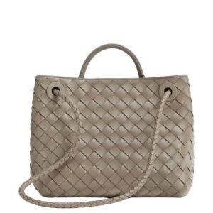 WOMAN BOTTEGA VENETA SMALL ANDIAMO SHOULDER BAG LIMESTONE
