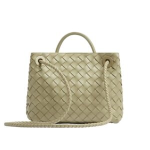 WOMAN BOTTEGA VENETA SMALL ANDIAMO SHOULDER BAG TRAVERTINE