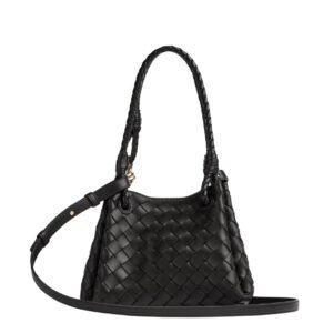 WOMAN BOTTEGA VENETA SMALL PARACHUTE BAG IN BLACK