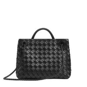 WOMAN BOTTEGA VENETA SMALL ANDIAMO SHOULDER BAG BLACK