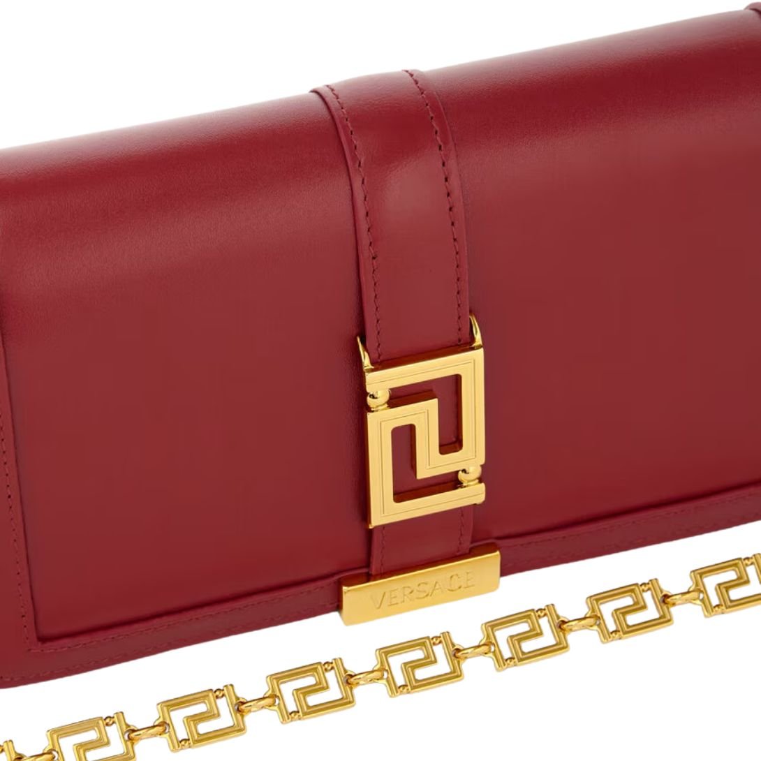 VERSACE GRECA GODDESS MINI BAG BURGUNDY