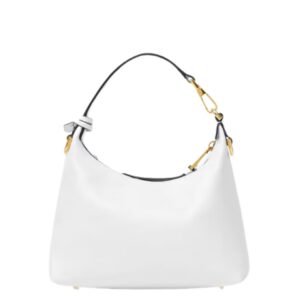 VERSACE TAG HOBO HANDBAG WHITE
