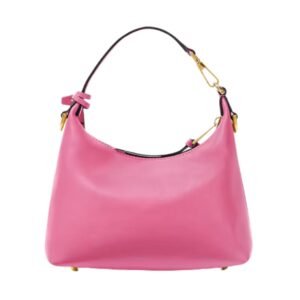 VERSACE TAG HOBO HANDBAG PINK