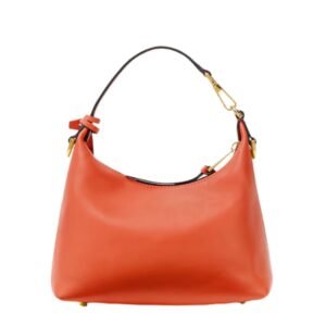 VERSACE TAG HOBO HANDBAG ORANGE
