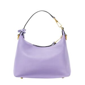 VERSACE TAG HOBO HANDBAG LILAC
