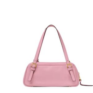 VERSACE TAG BOWLING SHOULDER BAG LIGHT PINK