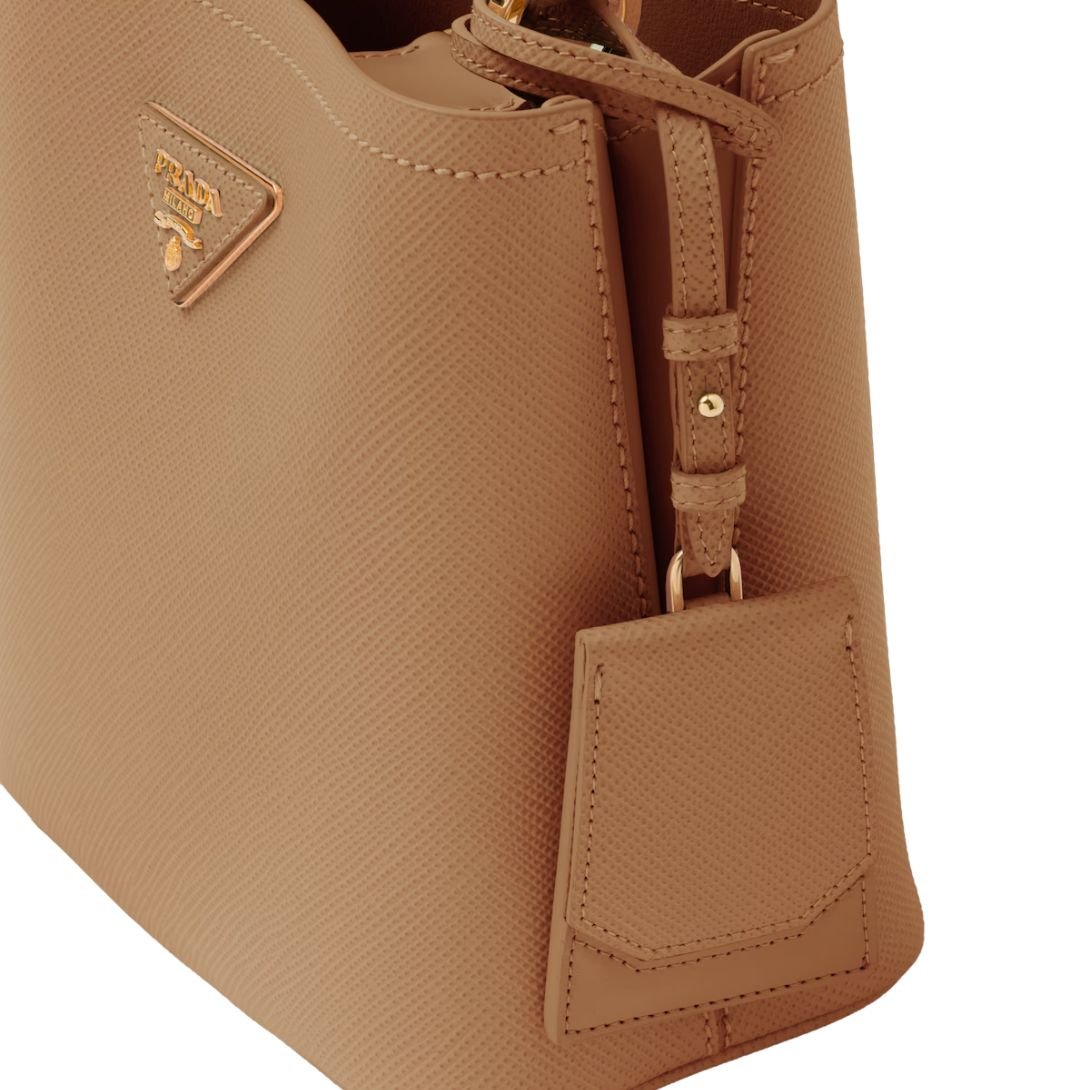 PRADA SMALL PANIER BAG WOMEN CARAMEL