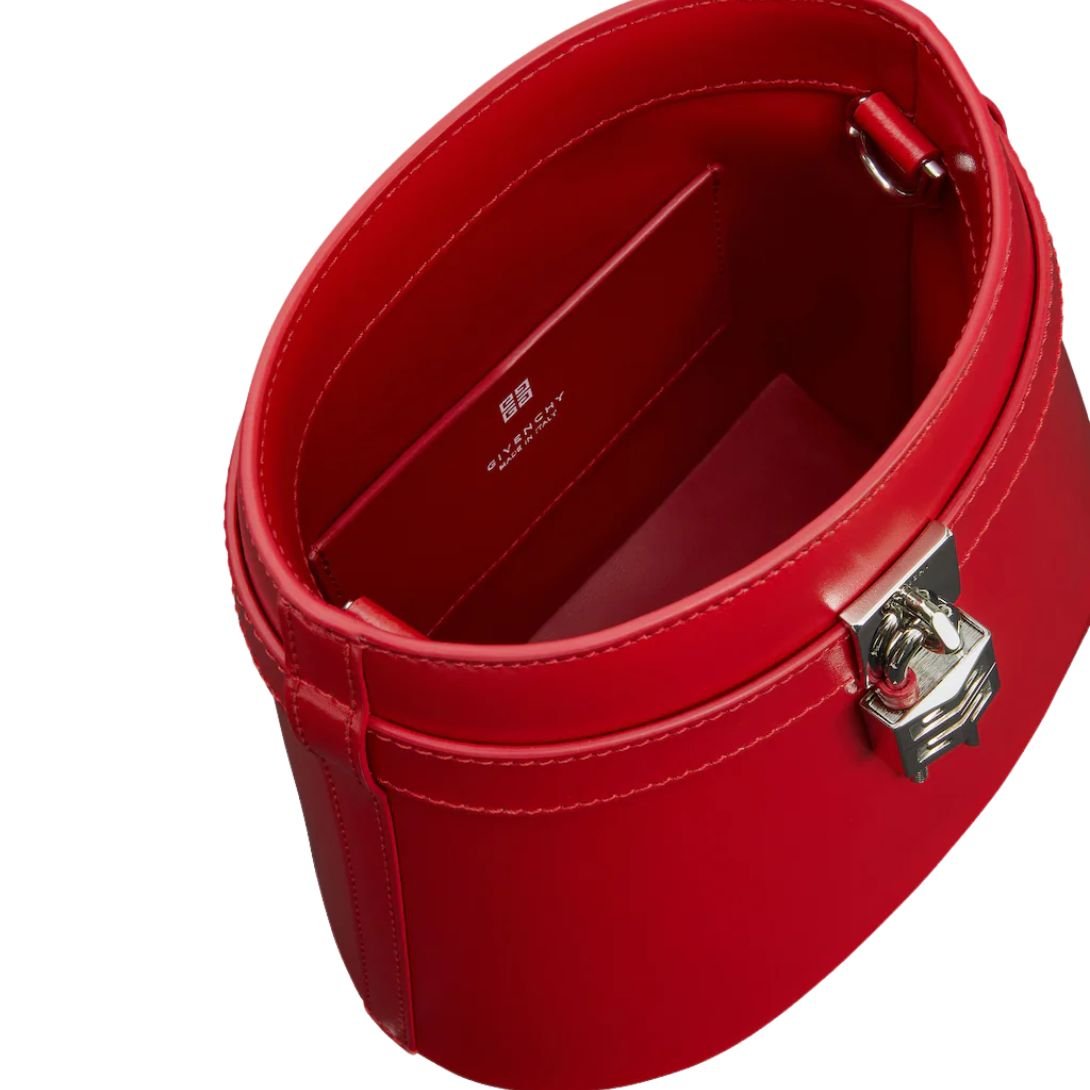 GIVENCHY WOMEN'S SHARK LOCK BUCKET BAG RED