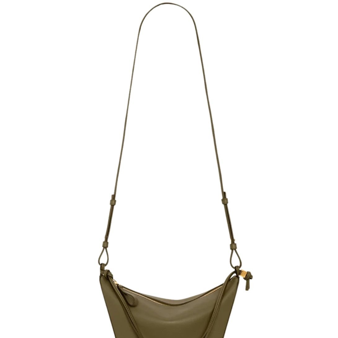 LOEWE WOMEN'S MINI HAMMOCK HOBO BAG DARK KHAKI